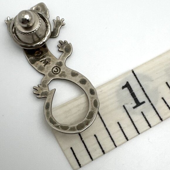 Wild Bryde Silver Tone Gecko Brooch Lapel Pin Metal Costume Jewelry 1.5" - Picture 5 of 6